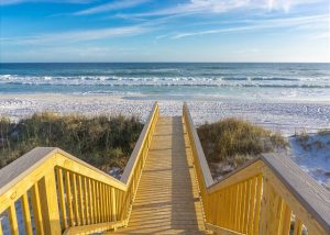 crystal clear private deck to the beach