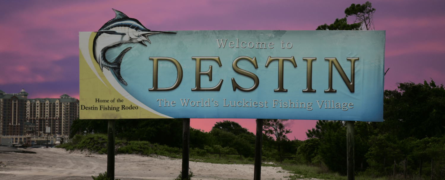 Sign that reads Destin